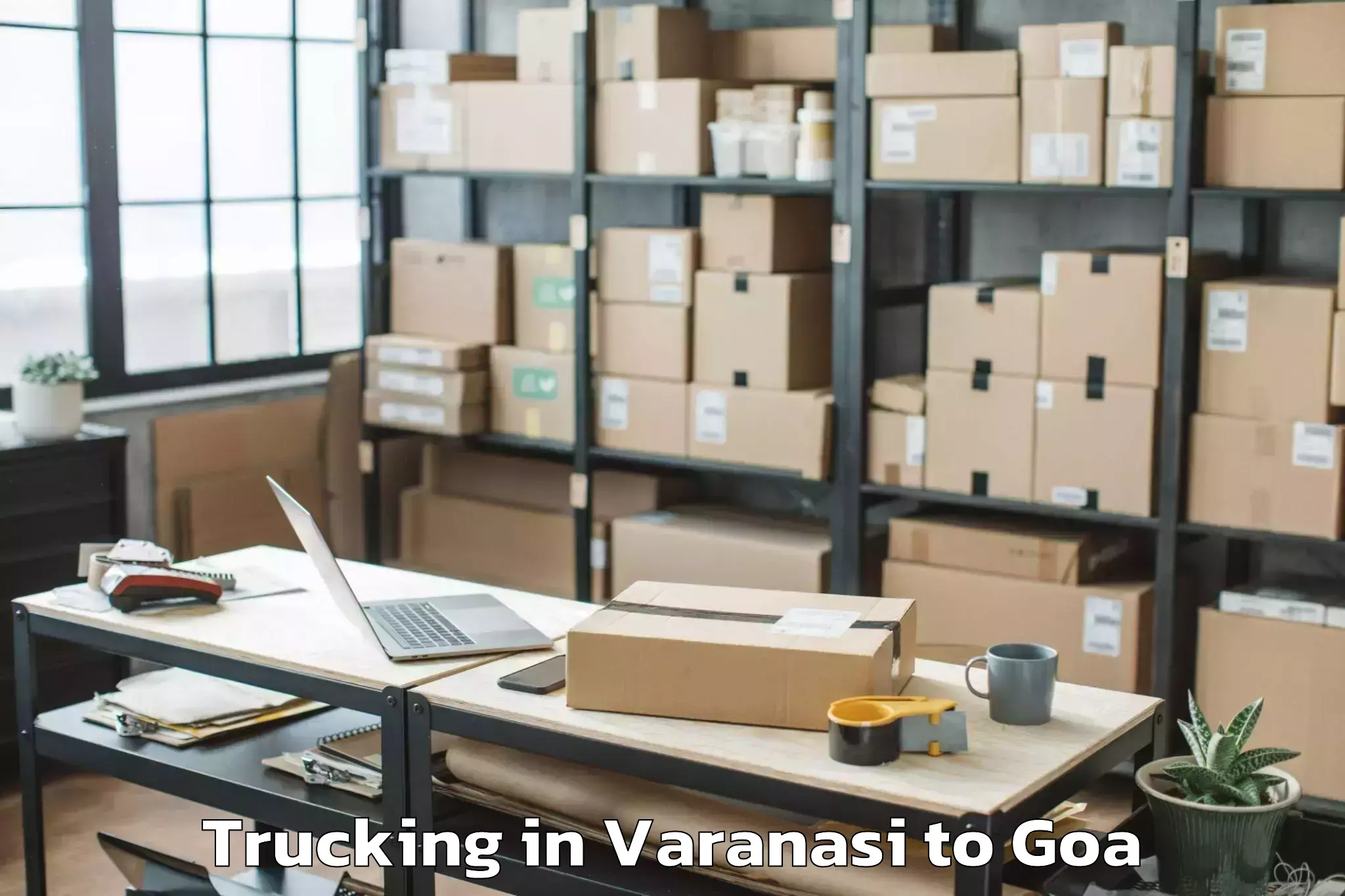 Top Varanasi to Cortalim Trucking Available